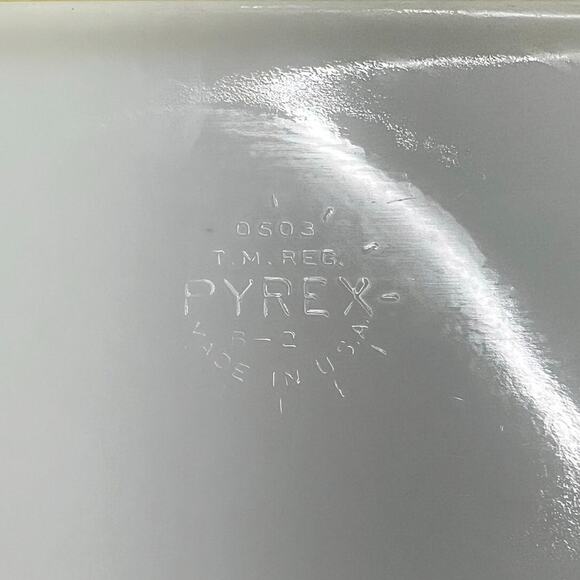 Vintage Pyrex 0503 Yellow Refrigerator Dish R-2 No Lid USA - Picture 7 of 9